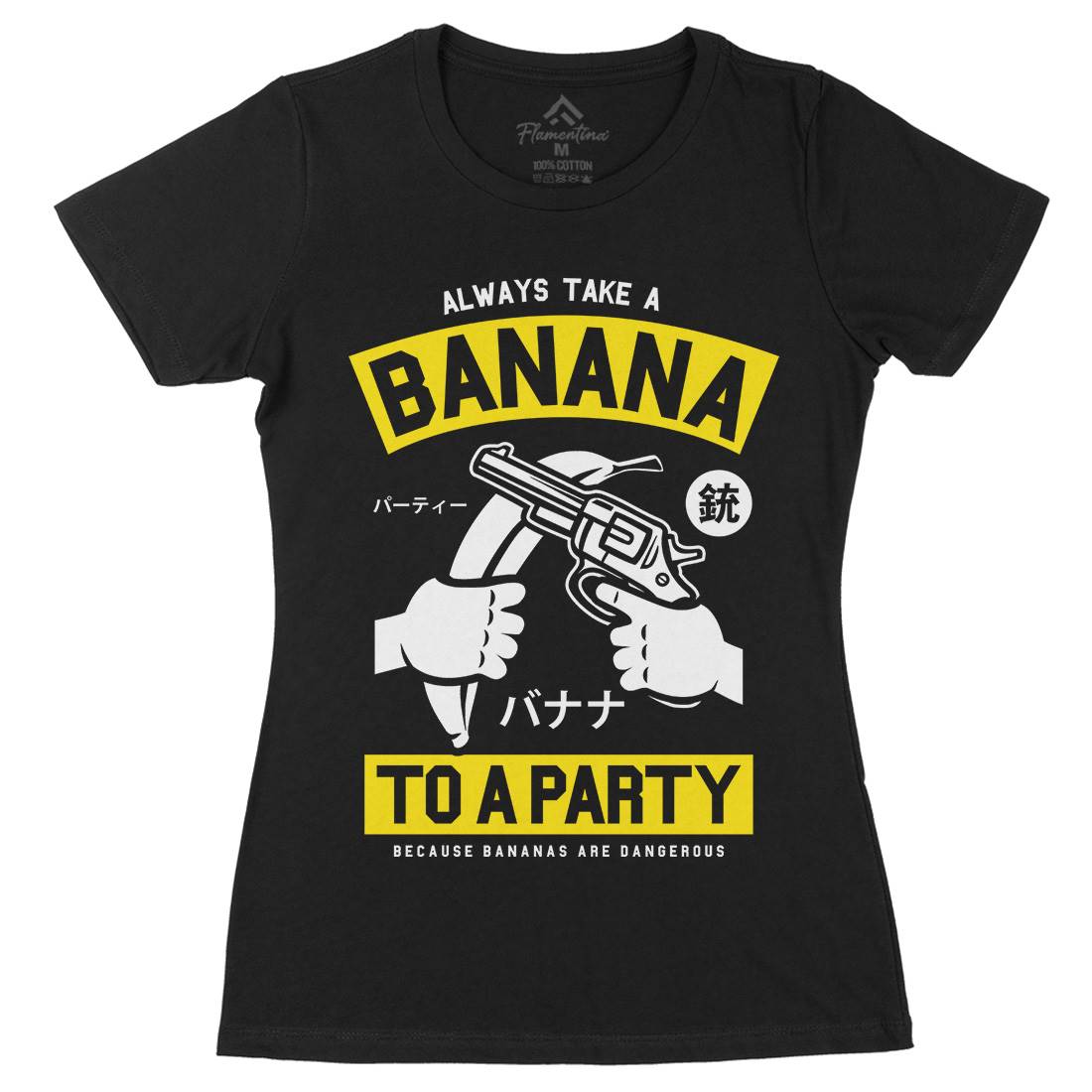 Banana Party Womens Organic Crew Neck T-Shirt Geek A202