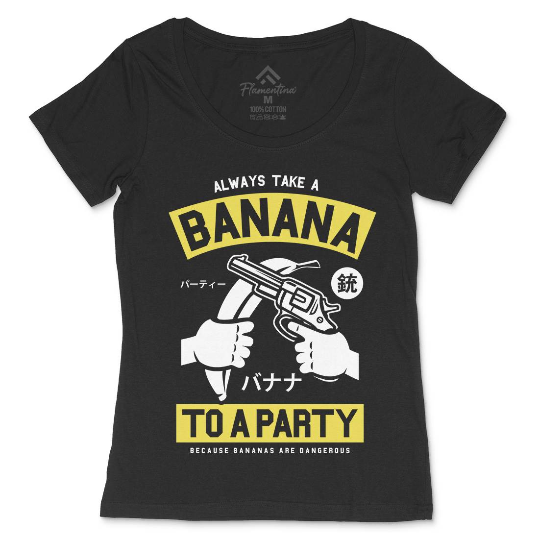 Banana Party Womens Scoop Neck T-Shirt Geek A202