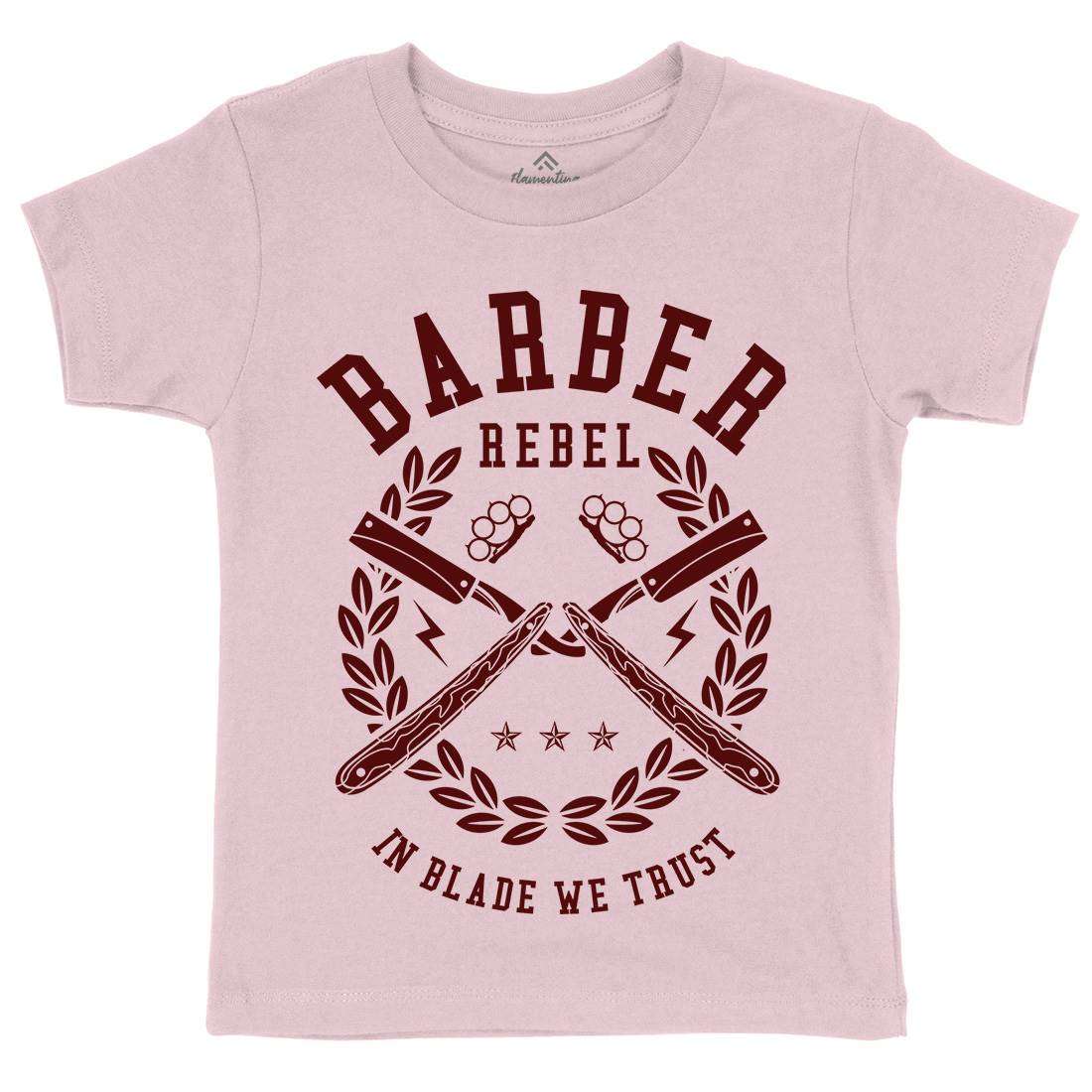 Rebel Kids Crew Neck T-Shirt Barber A203