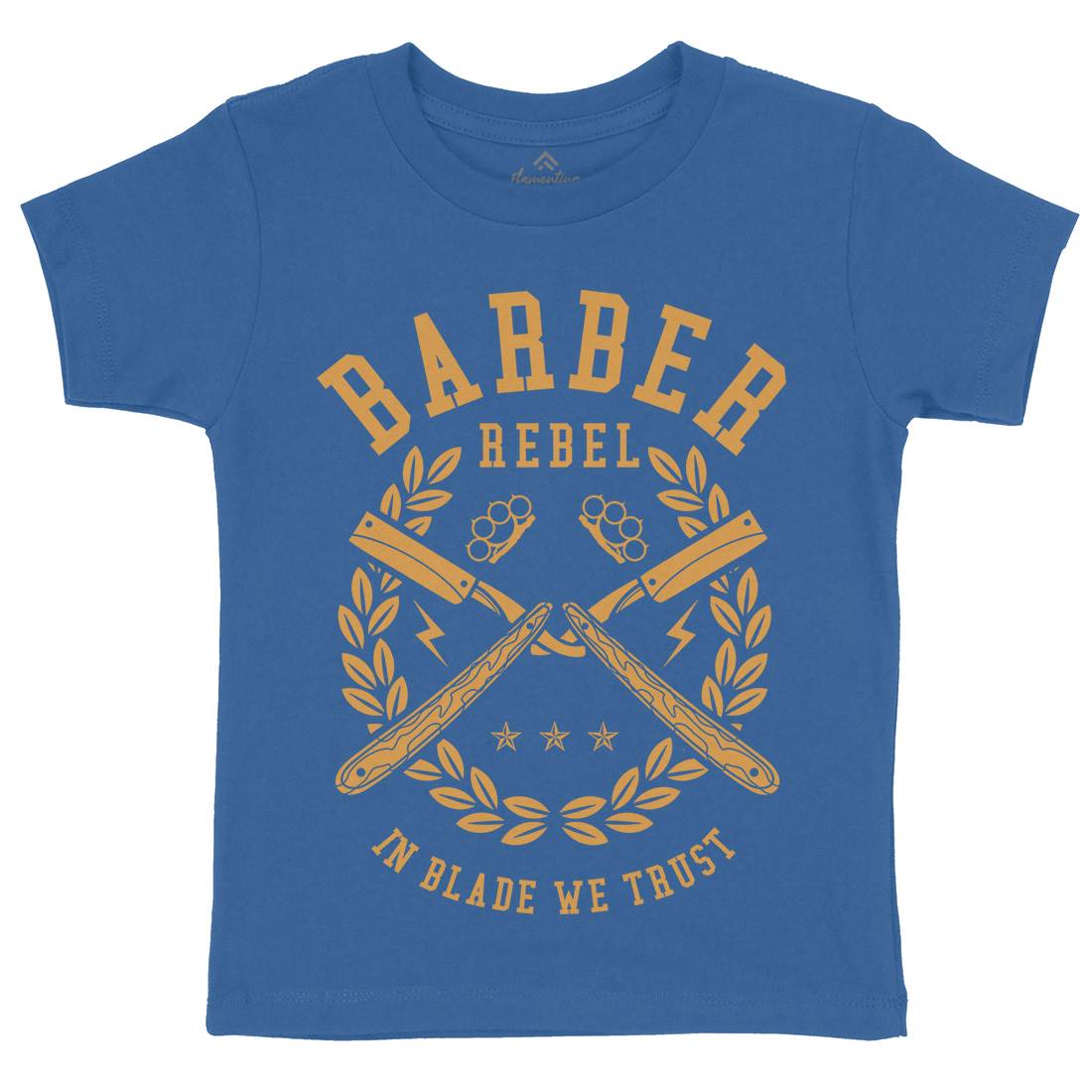 Rebel Kids Crew Neck T-Shirt Barber A203
