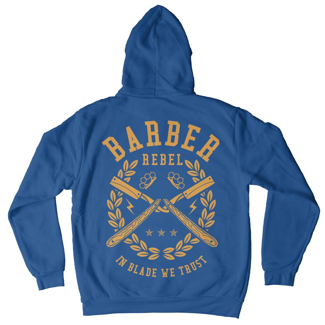 Rebel Mens Hoodie With Pocket Barber A203