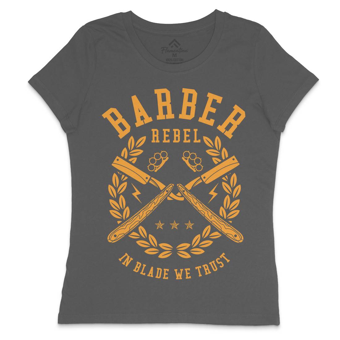 Rebel Womens Crew Neck T-Shirt Barber A203
