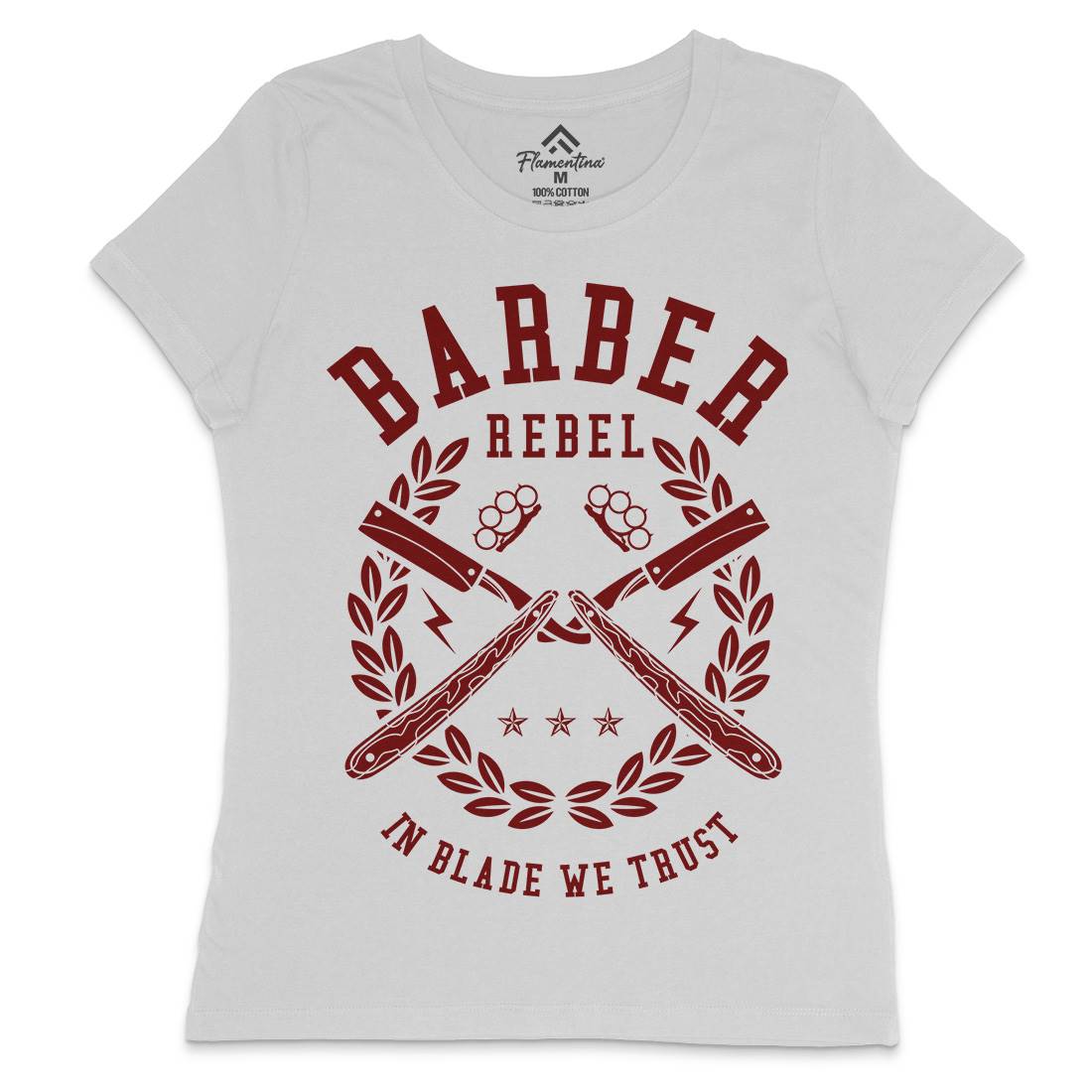 Rebel Womens Crew Neck T-Shirt Barber A203