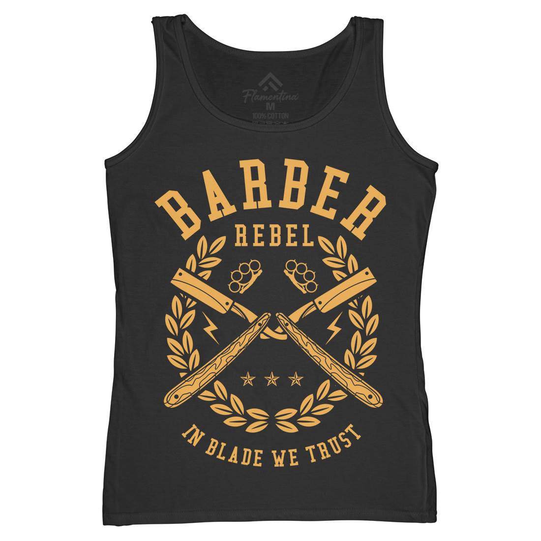 Rebel Womens Organic Tank Top Vest Barber A203
