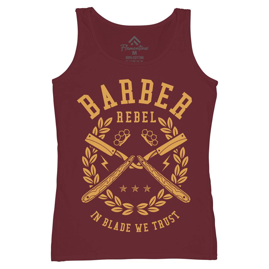 Rebel Womens Organic Tank Top Vest Barber A203