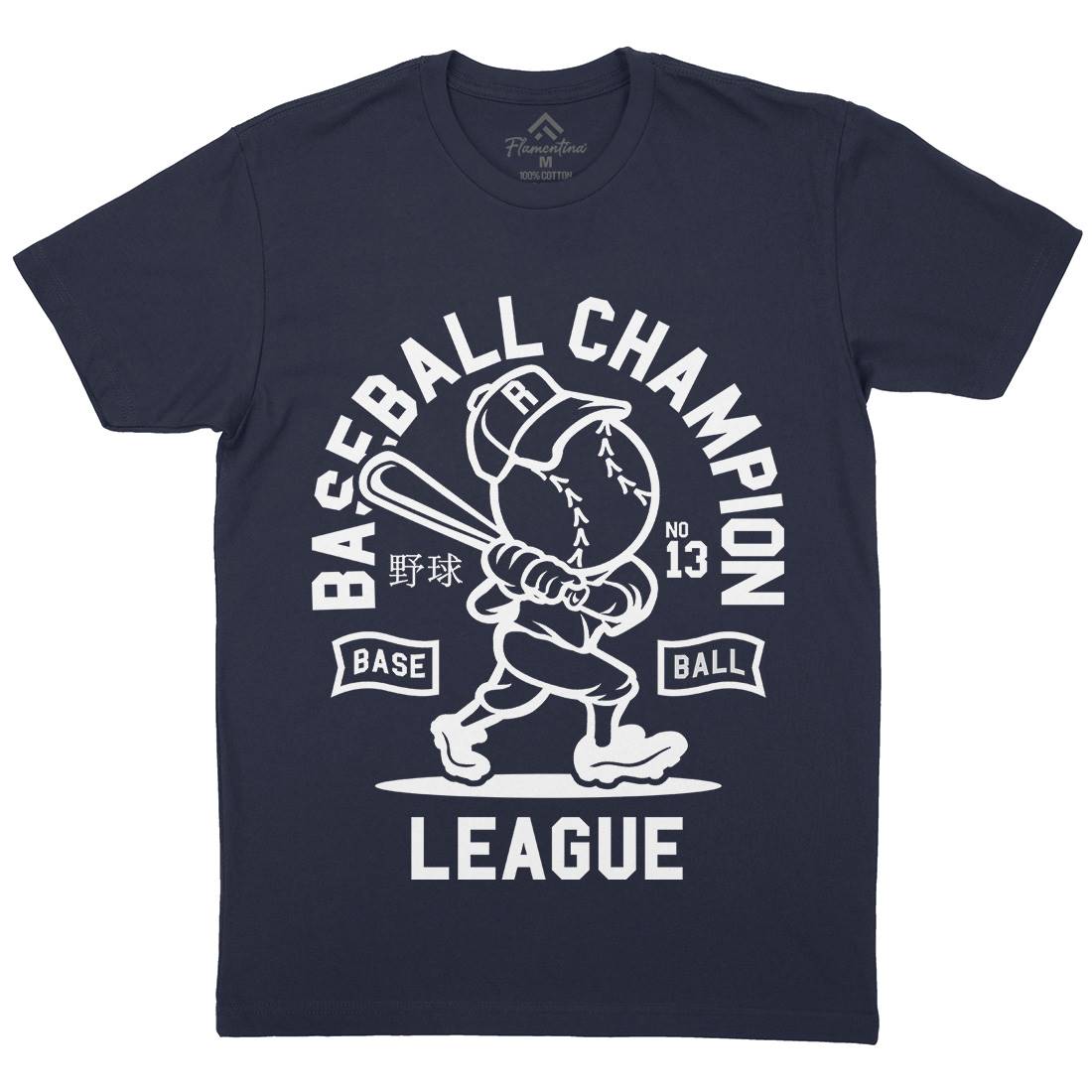 Baseball Champion Mens Organic Crew Neck T-Shirt Sport A204