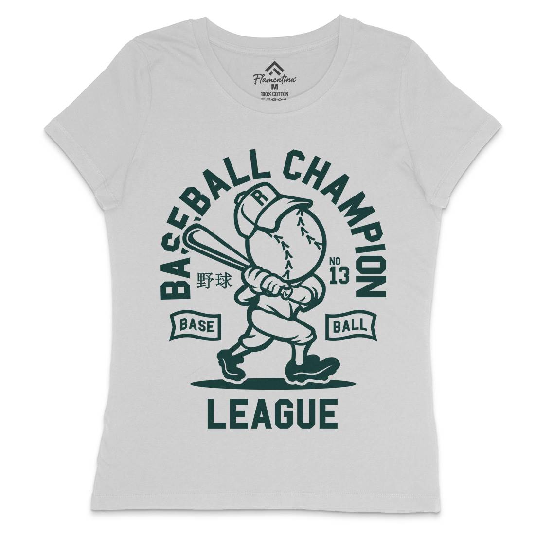Baseball Champion Womens Crew Neck T-Shirt Sport A204