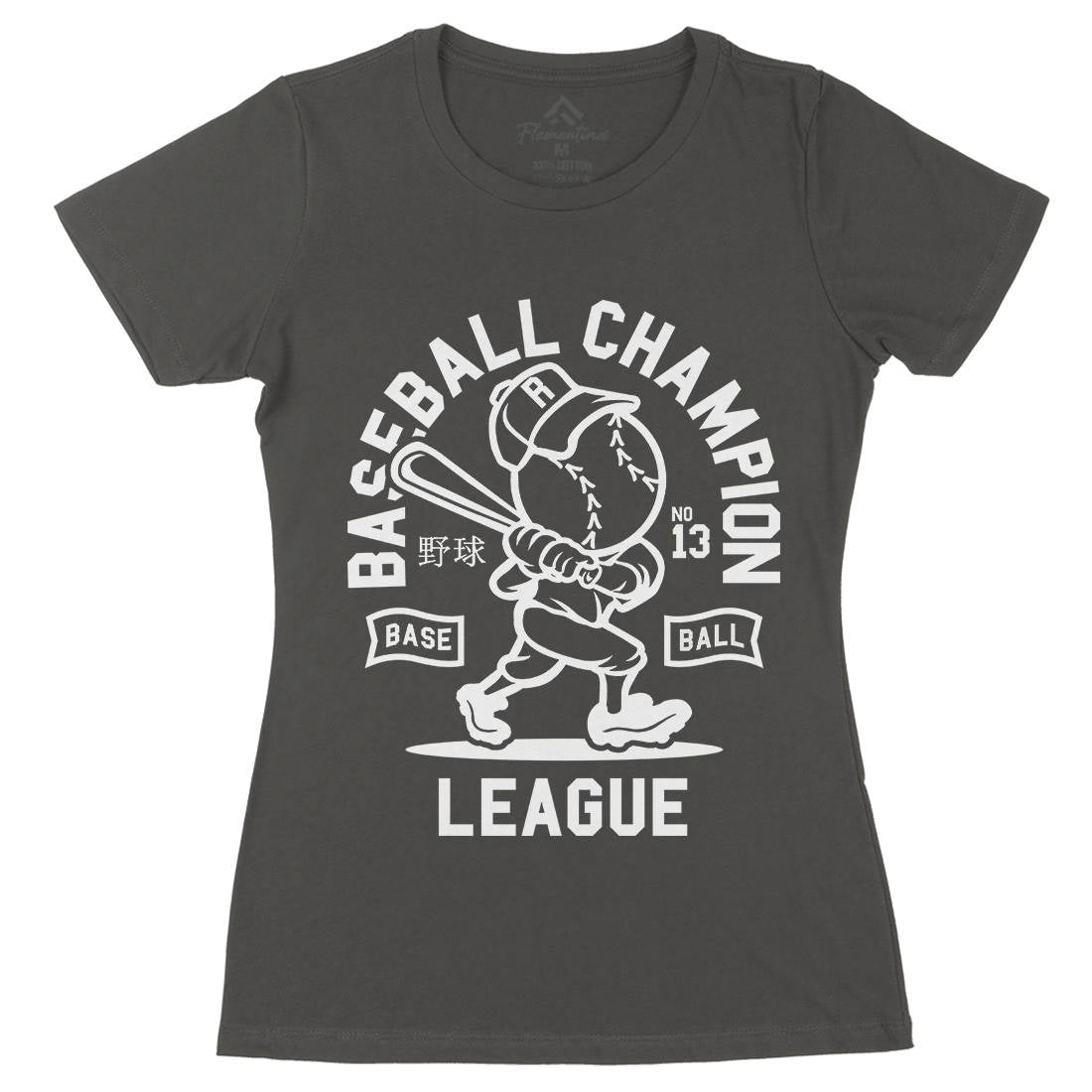Baseball Champion Womens Organic Crew Neck T-Shirt Sport A204