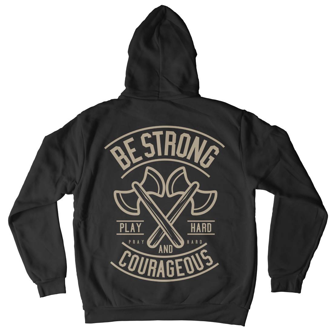 Be Strong Mens Hoodie With Pocket Quotes A205