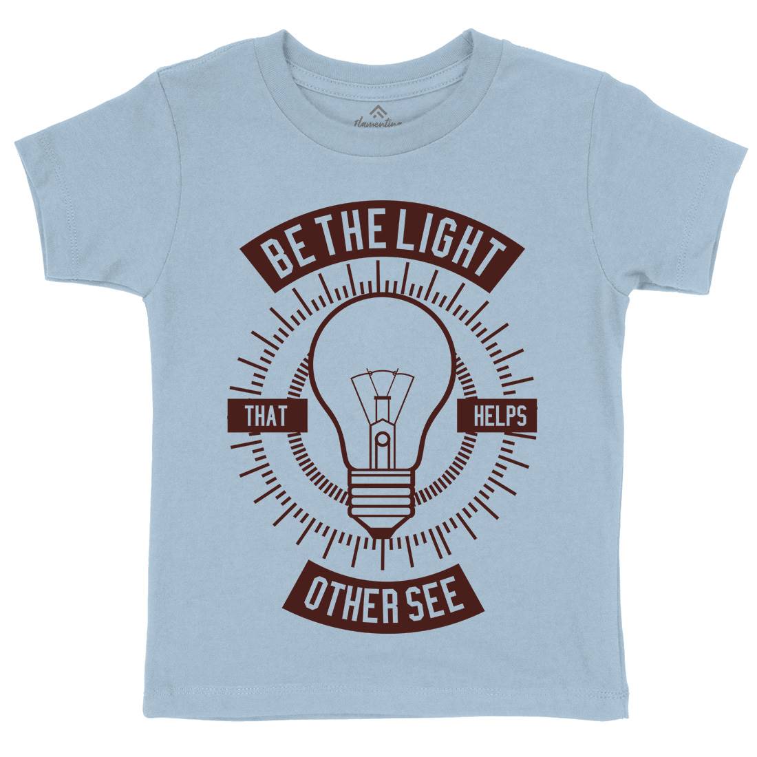 Be The Light Kids Crew Neck T-Shirt Quotes A206