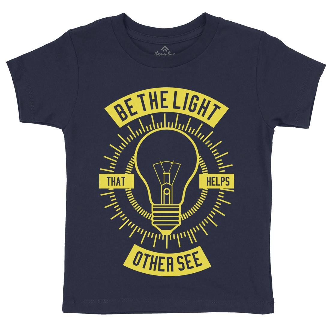 Be The Light Kids Crew Neck T-Shirt Quotes A206