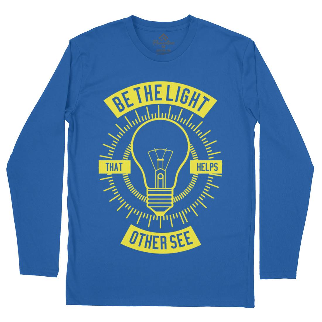 Be The Light Mens Long Sleeve T-Shirt Quotes A206