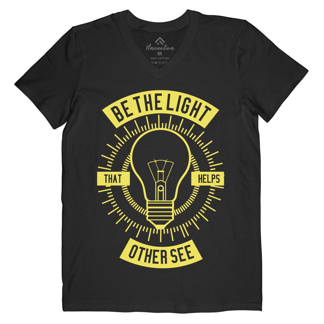 Be The Light Mens V-Neck T-Shirt Quotes A206