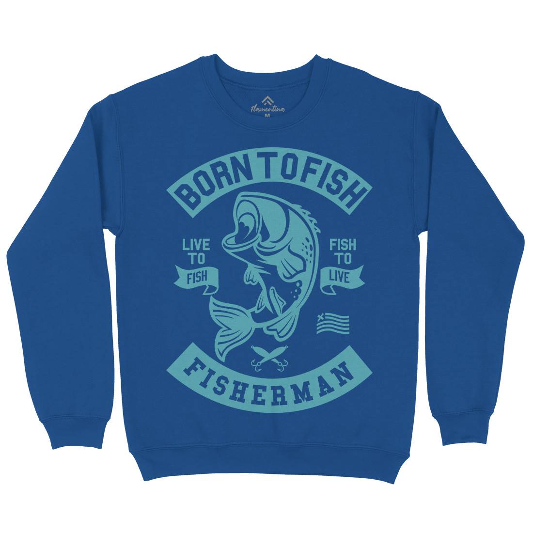 Born To Fish Kids Crew Neck Sweatshirt Fishing A208