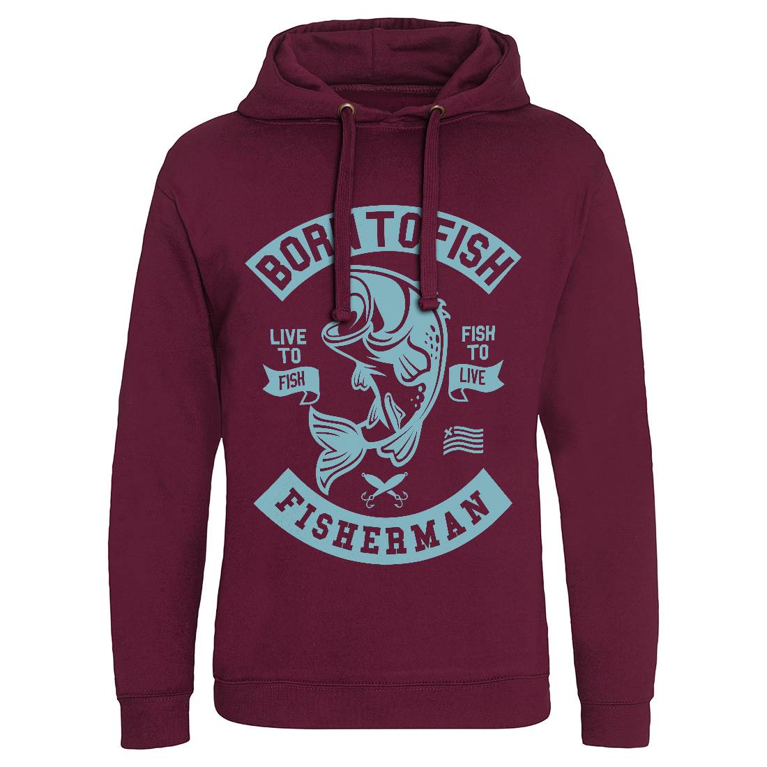 Born To Fish Mens Hoodie Without Pocket Fishing A208