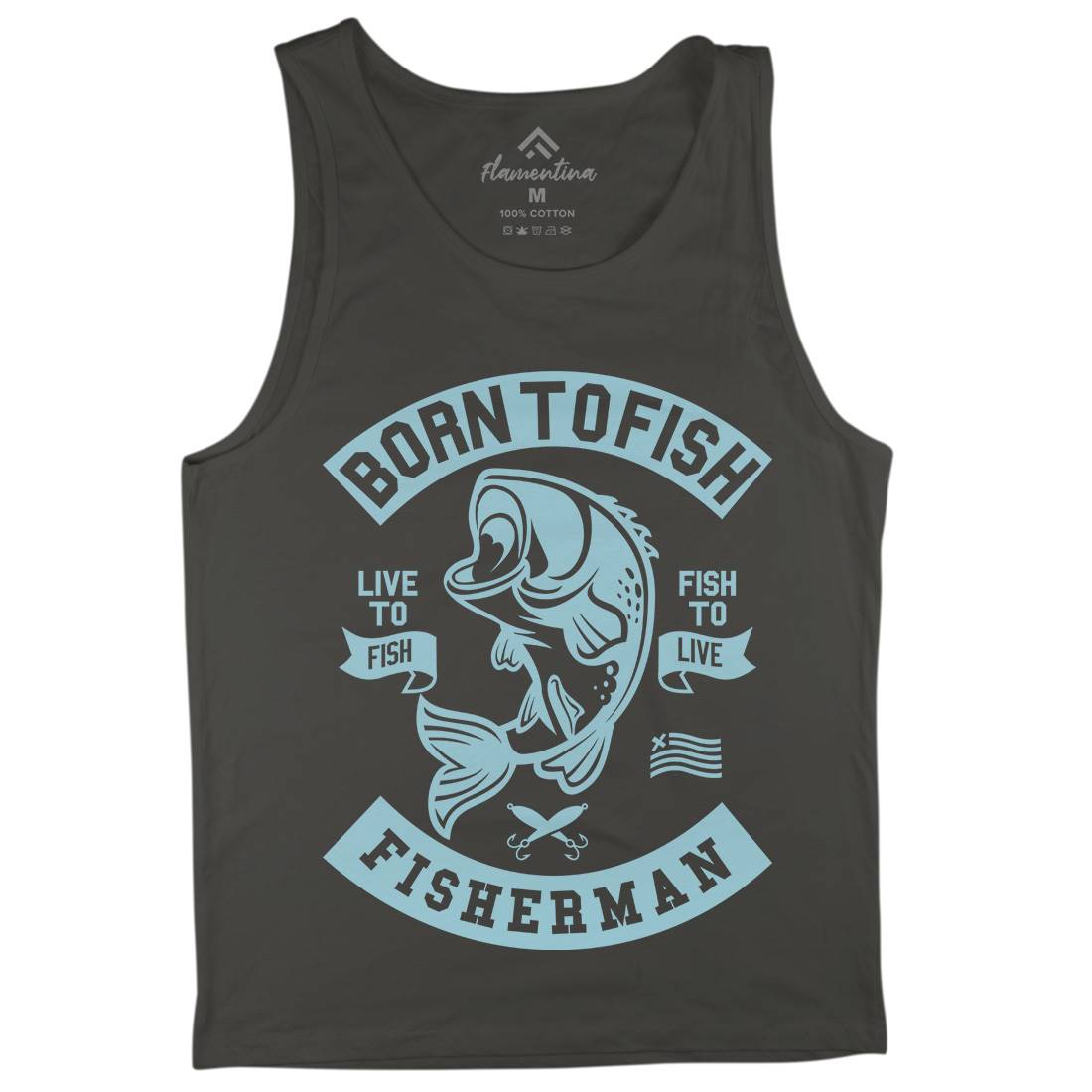 Born To Fish Mens Tank Top Vest Fishing A208