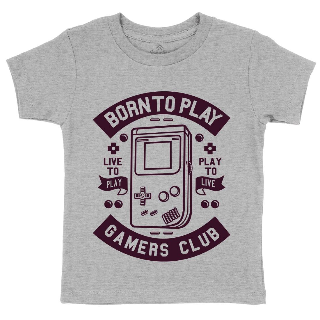Born To Play Kids Crew Neck T-Shirt Geek A209