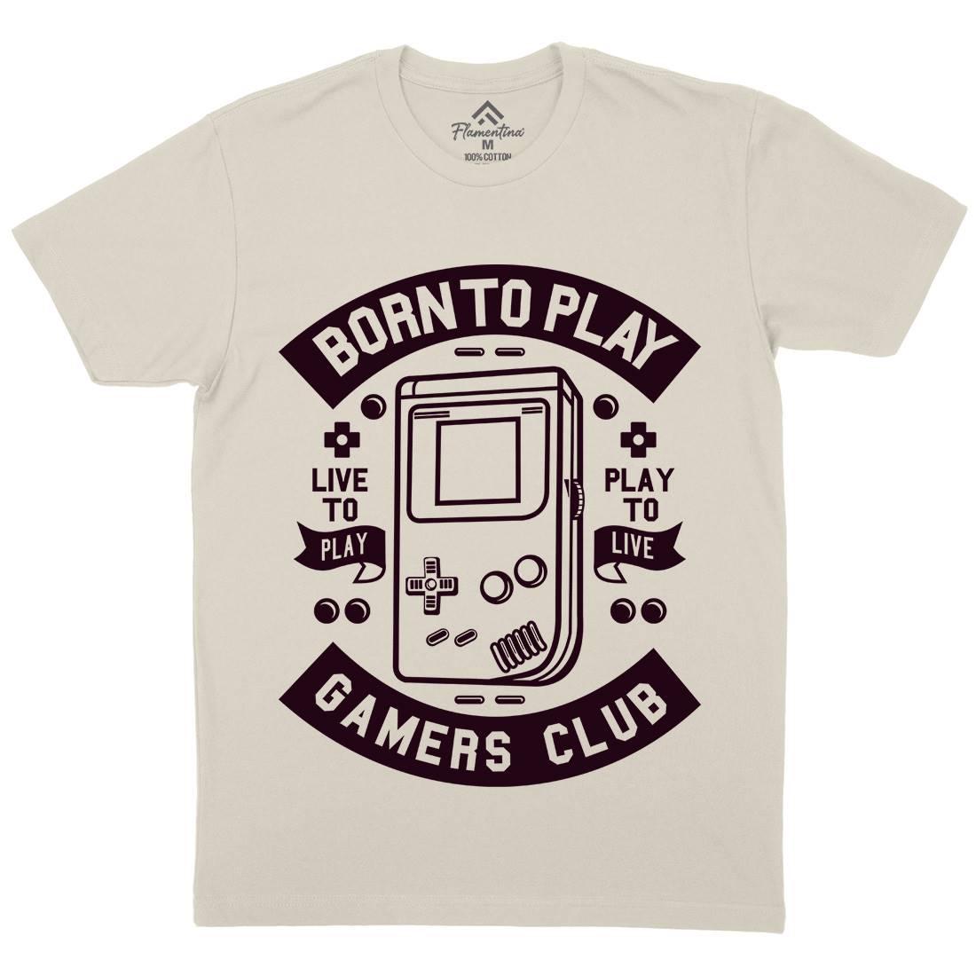 Born To Play Mens Organic Crew Neck T-Shirt Geek A209