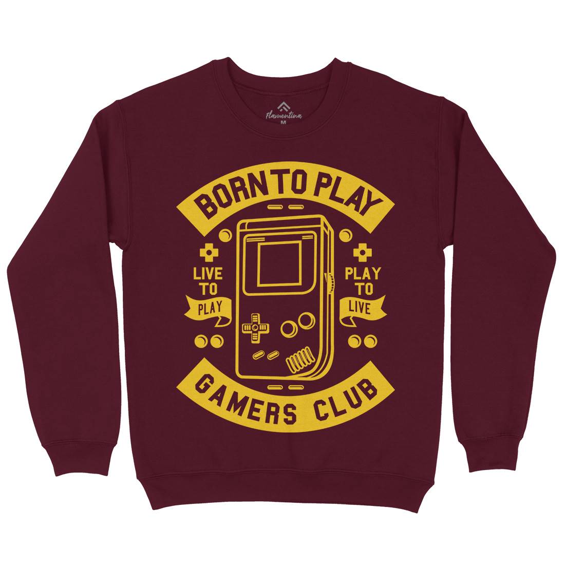Born To Play Mens Crew Neck Sweatshirt Geek A209