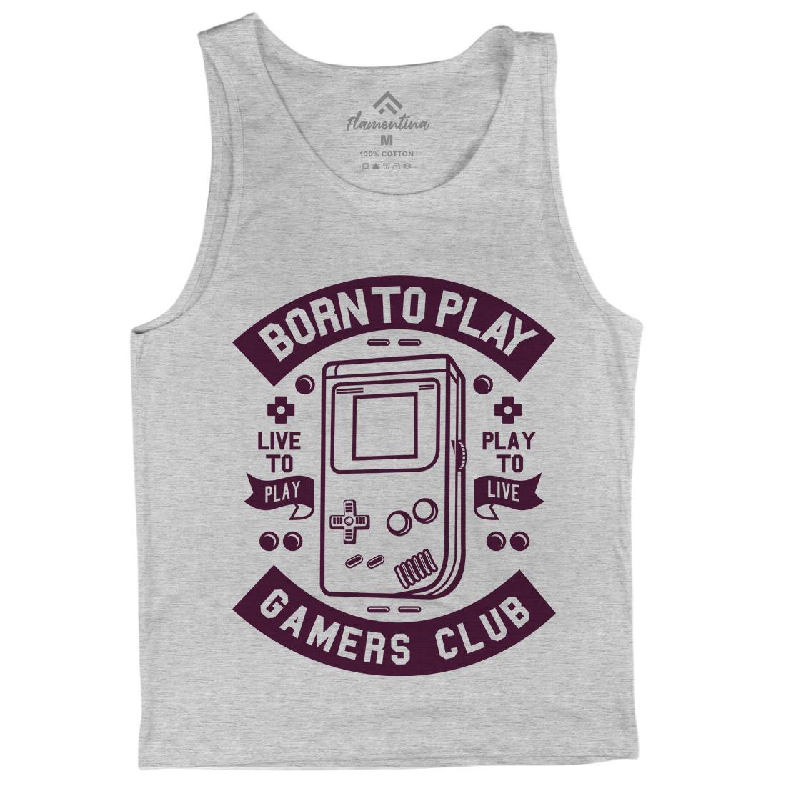 Born To Play Mens Tank Top Vest Geek A209