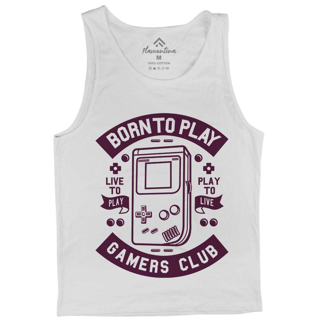 Born To Play Mens Tank Top Vest Geek A209