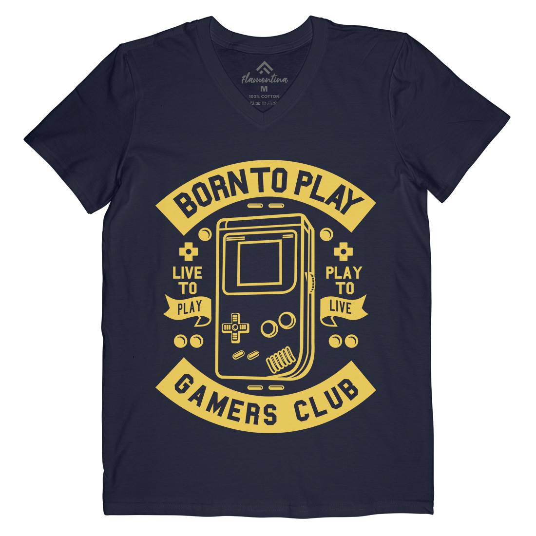 Born To Play Mens V-Neck T-Shirt Geek A209