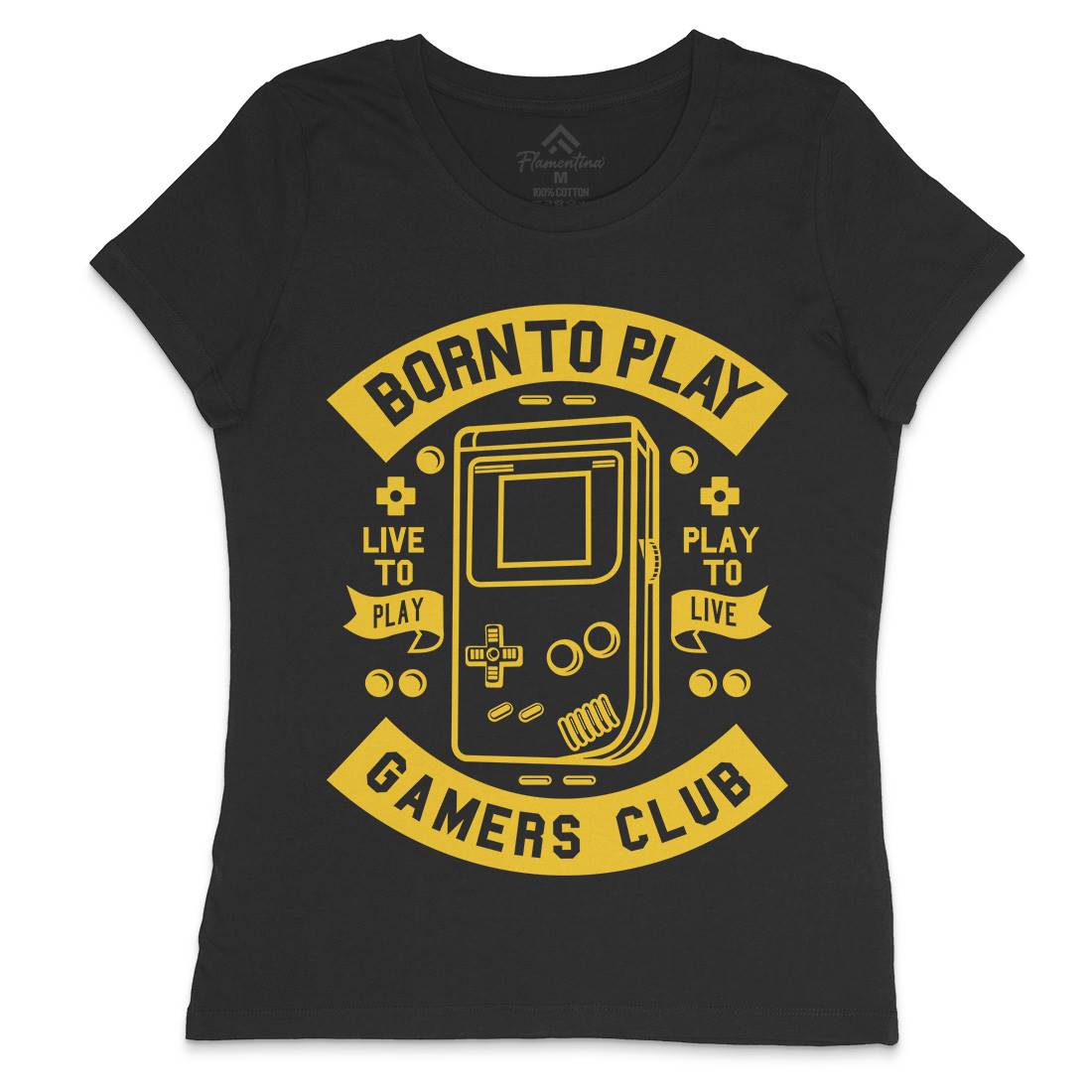 Born To Play Womens Crew Neck T-Shirt Geek A209