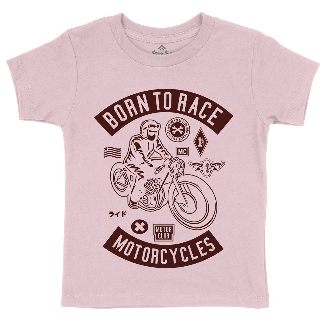 Born To Race Kids Crew Neck T-Shirt Motorcycles A210