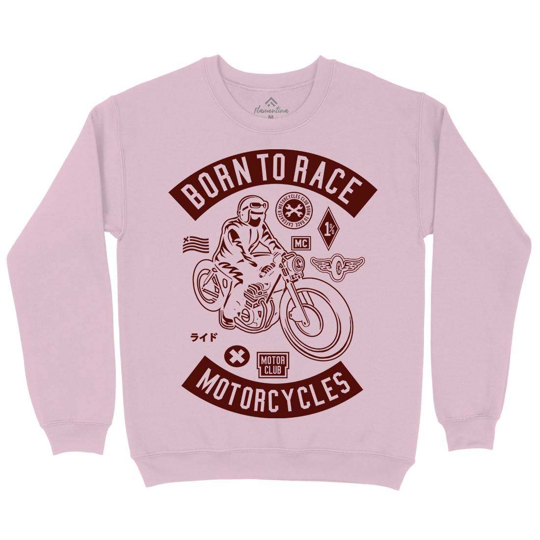 Born To Race Kids Crew Neck Sweatshirt Motorcycles A210