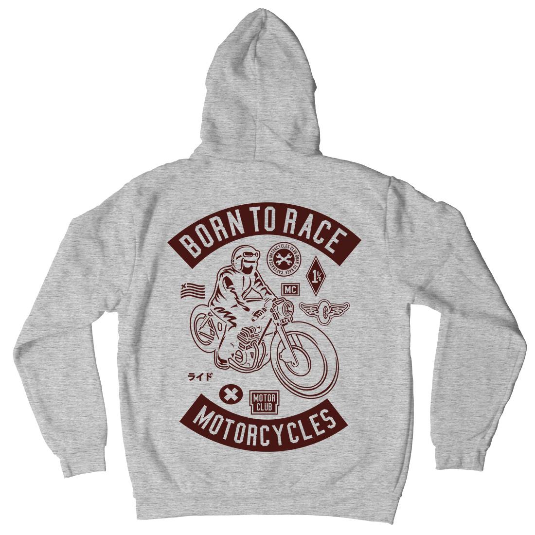 Born To Race Kids Crew Neck Hoodie Motorcycles A210