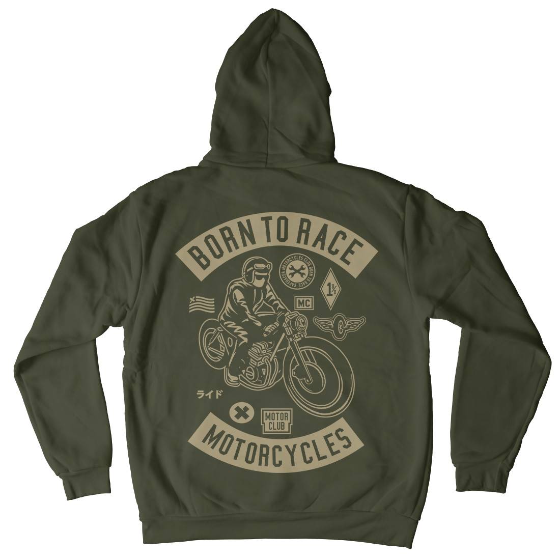Born To Race Kids Crew Neck Hoodie Motorcycles A210