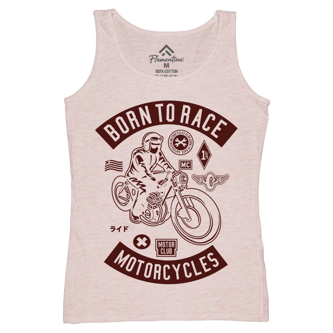 Born To Race Womens Organic Tank Top Vest Motorcycles A210