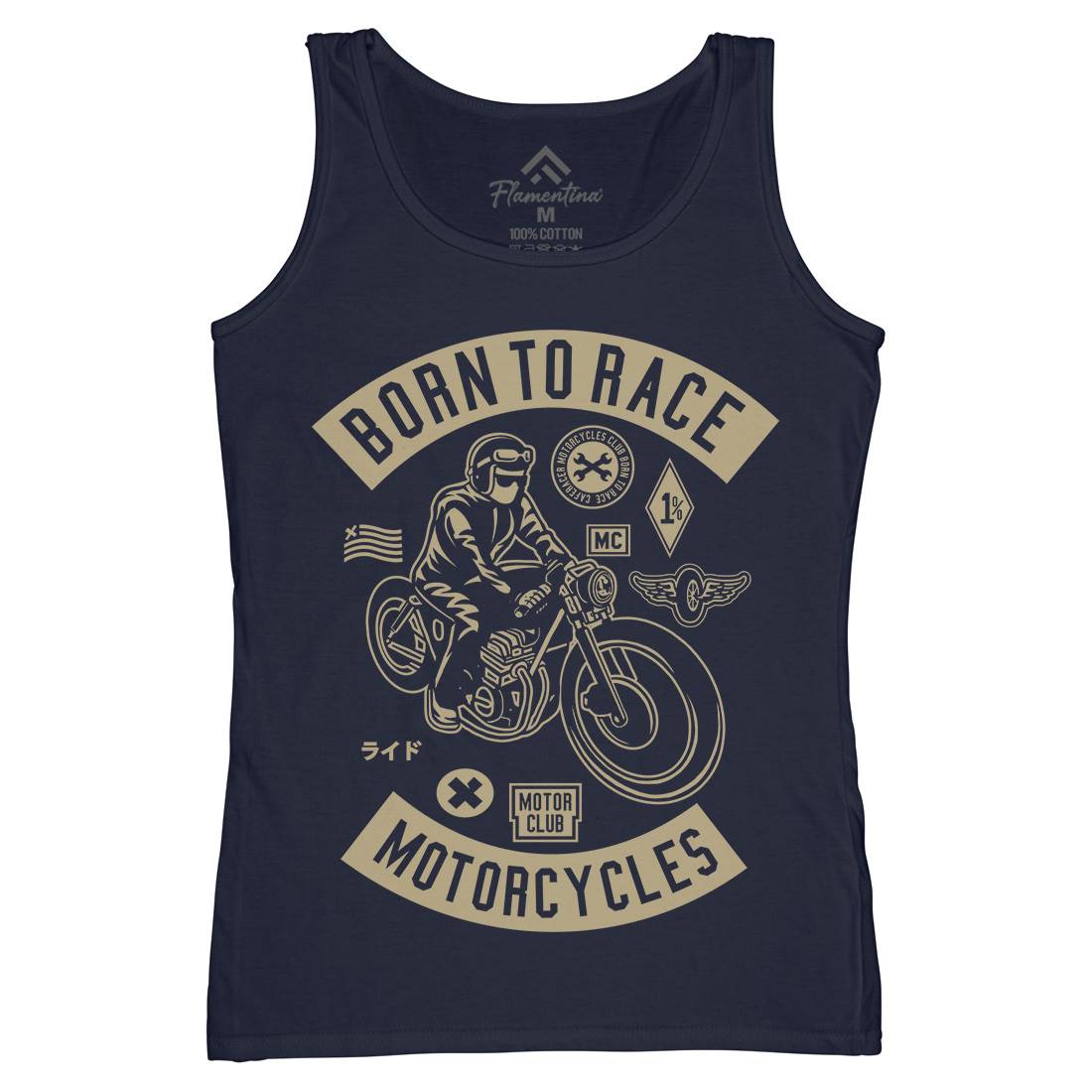 Born To Race Womens Organic Tank Top Vest Motorcycles A210