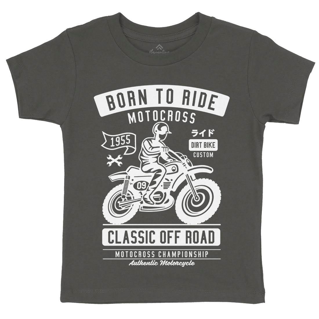 Born To Ride Kids Crew Neck T-Shirt Motorcycles A211