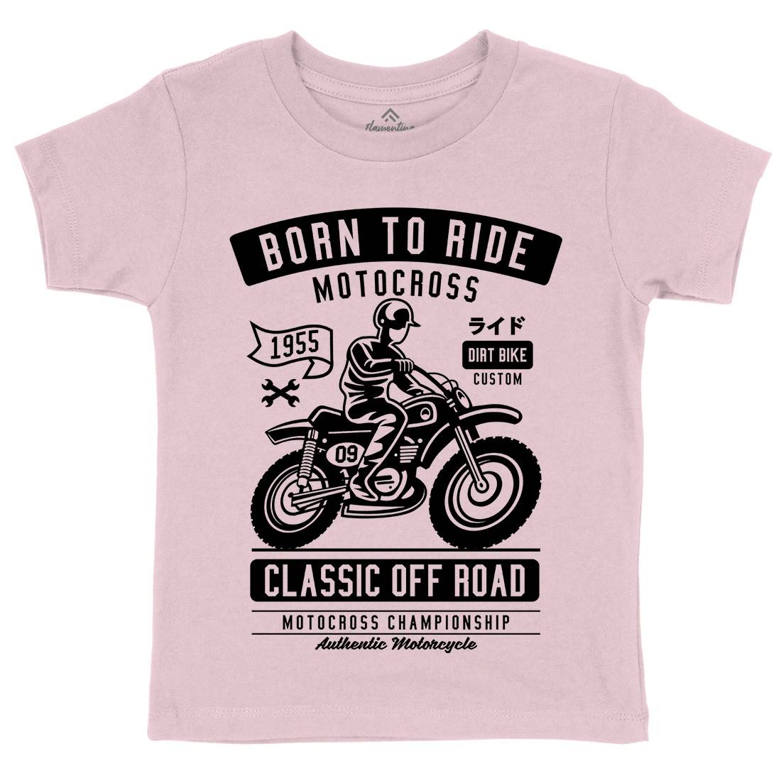 Born To Ride Kids Crew Neck T-Shirt Motorcycles A211