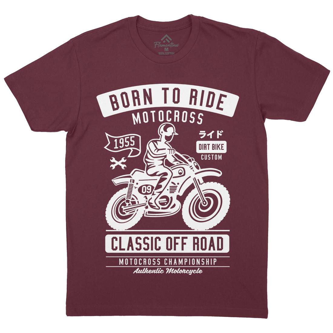 Born To Ride Mens Crew Neck T-Shirt Motorcycles A211