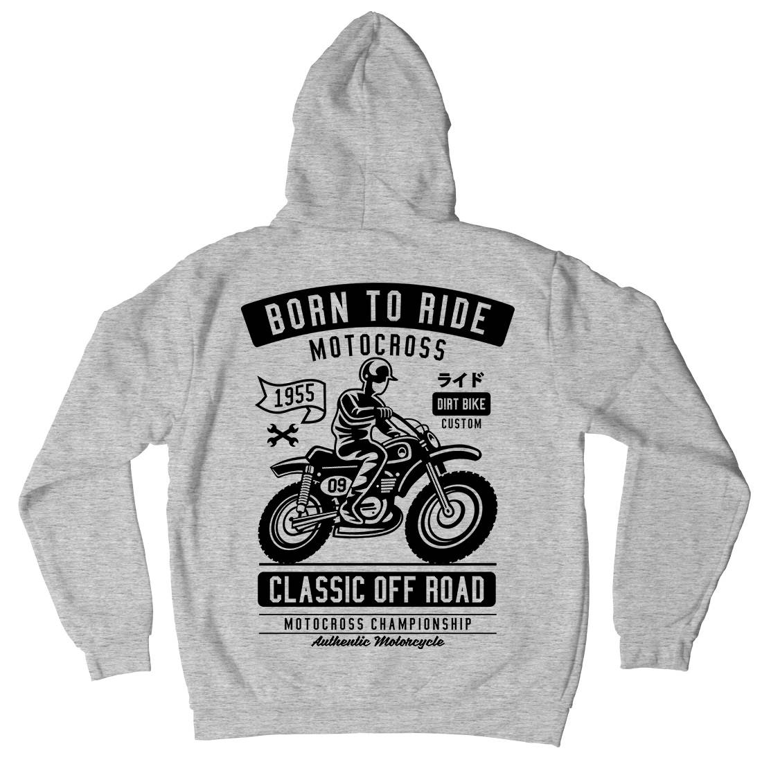 Born To Ride Kids Crew Neck Hoodie Motorcycles A211