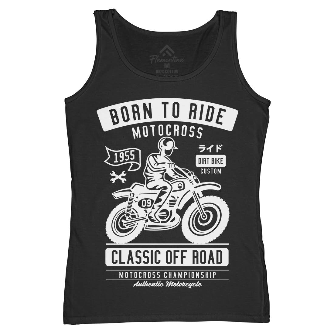 Born To Ride Womens Organic Tank Top Vest Motorcycles A211