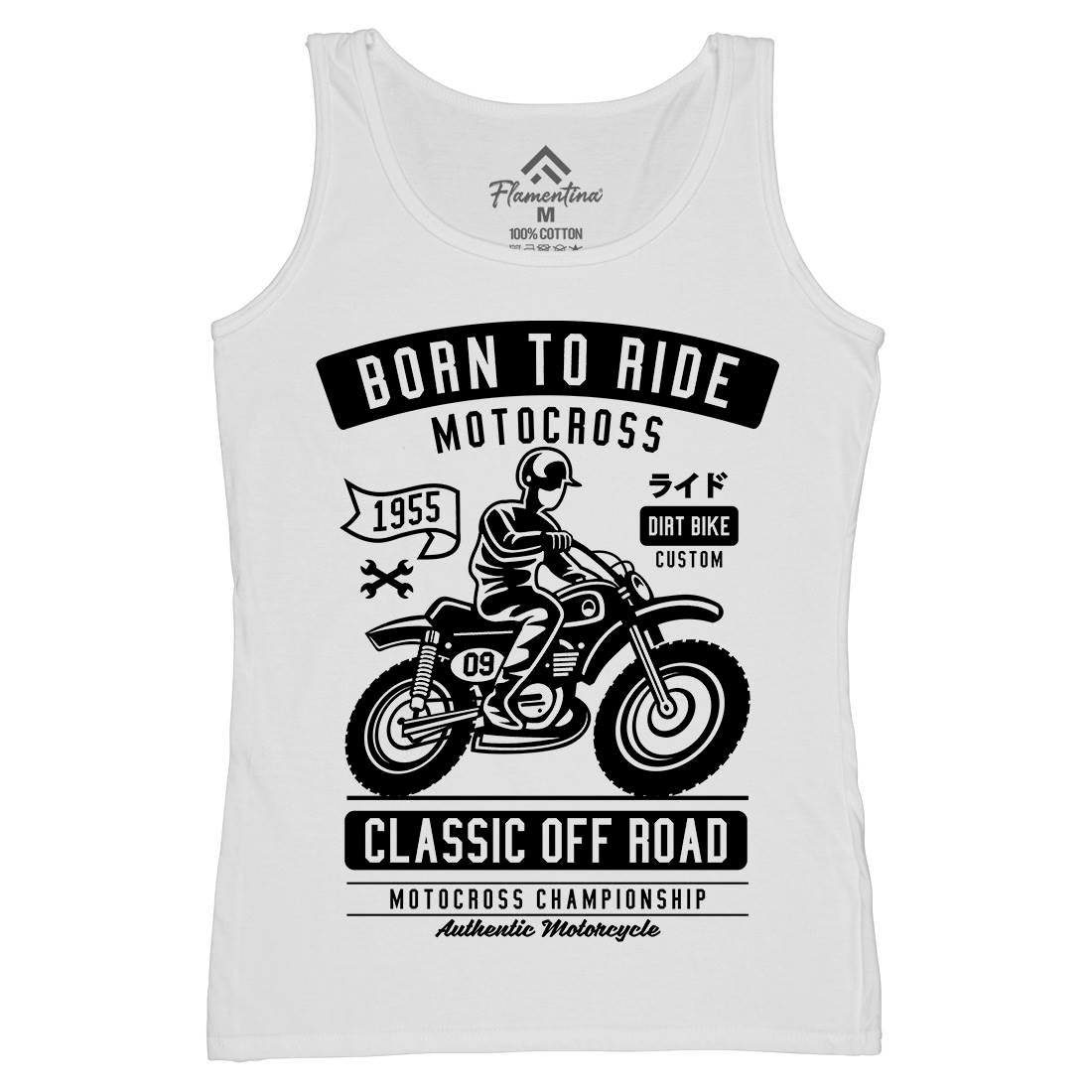 Born To Ride Womens Organic Tank Top Vest Motorcycles A211