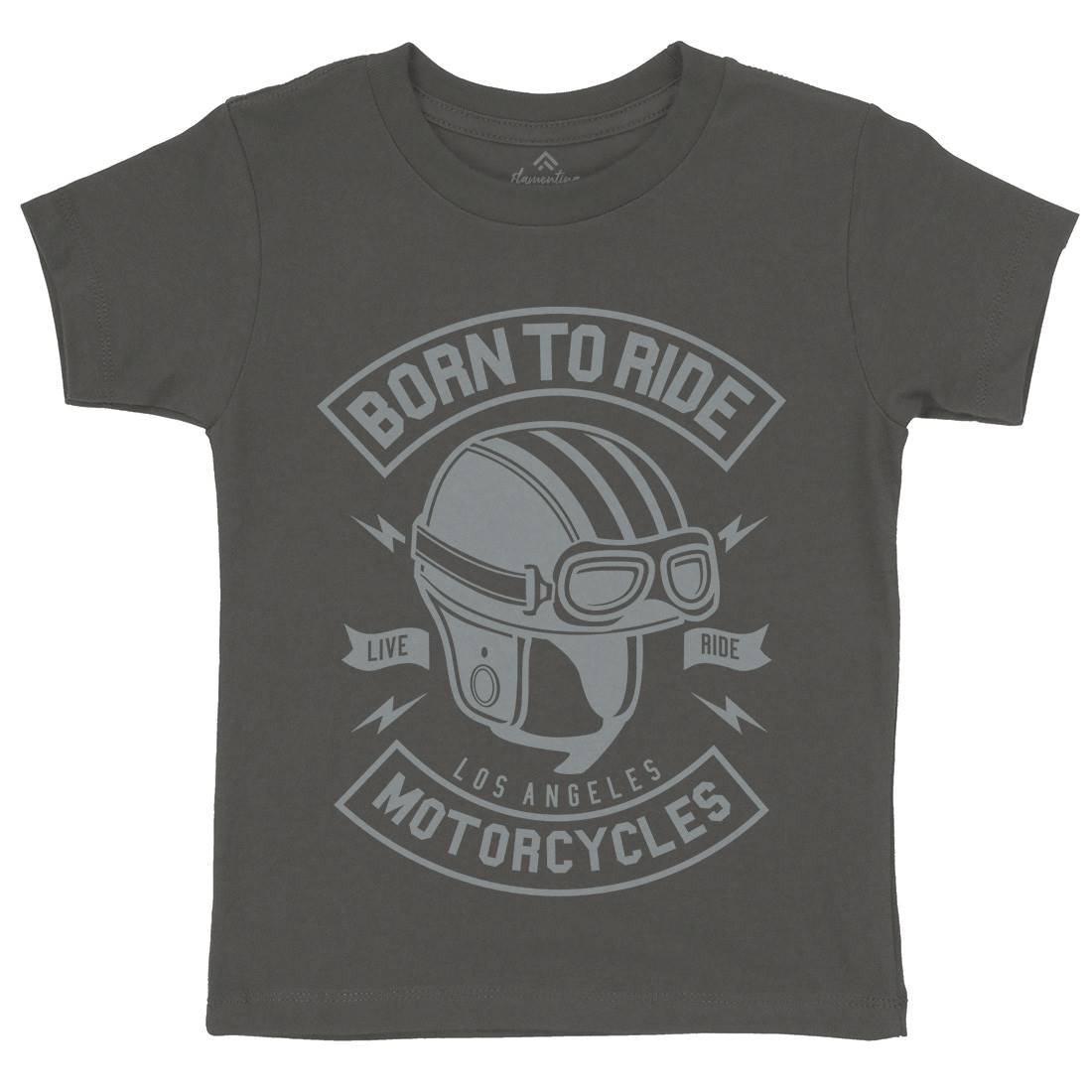 Born To Ride Kids Organic Crew Neck T-Shirt Motorcycles A212