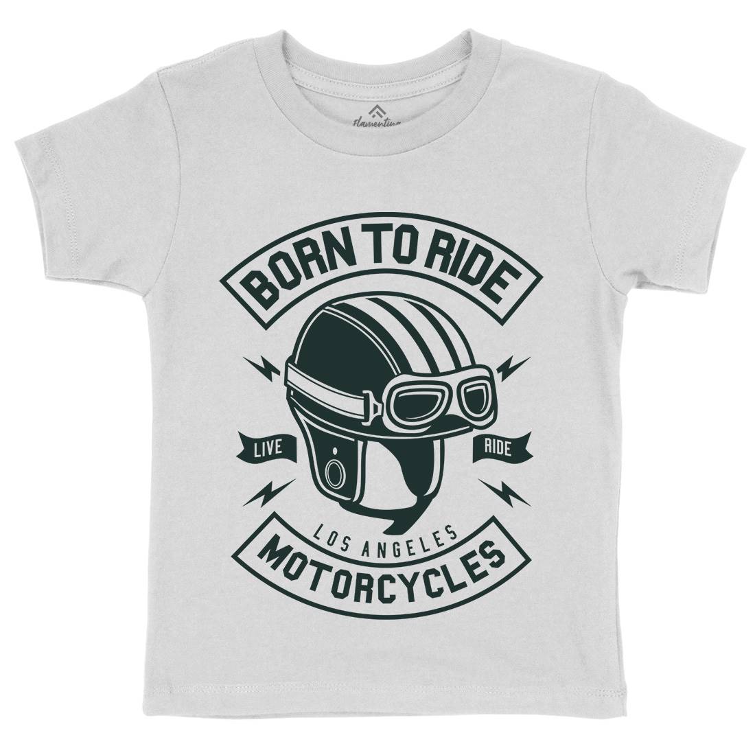 Born To Ride Kids Crew Neck T-Shirt Motorcycles A212