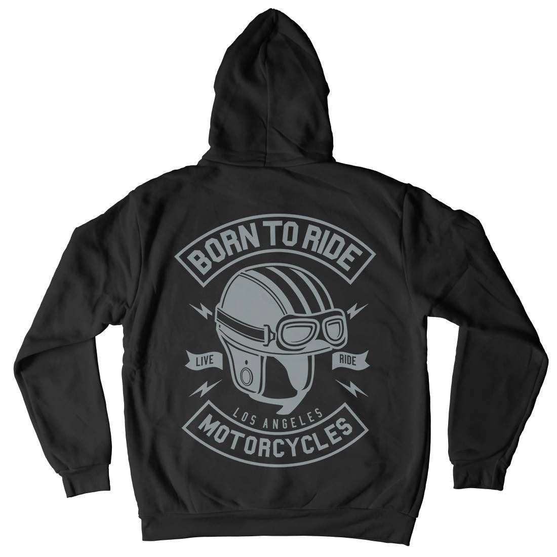 Born To Ride Mens Hoodie With Pocket Motorcycles A212
