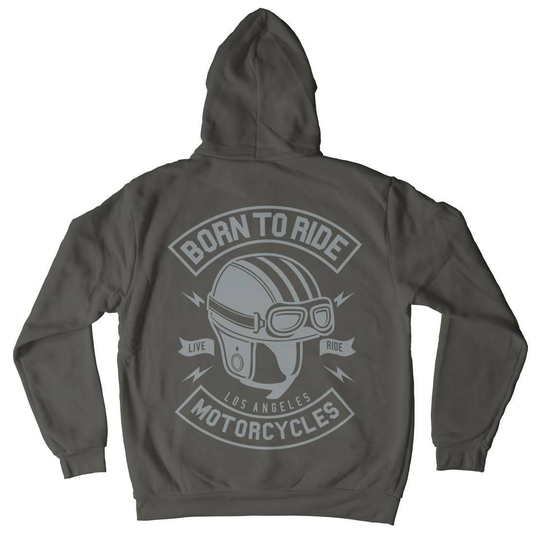 Born To Ride Kids Crew Neck Hoodie Motorcycles A212