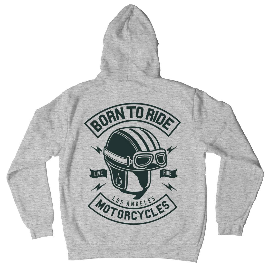 Born To Ride Kids Crew Neck Hoodie Motorcycles A212