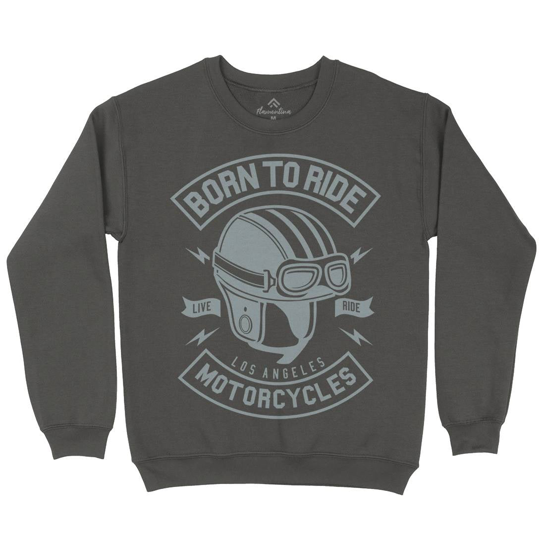 Born To Ride Mens Crew Neck Sweatshirt Motorcycles A212