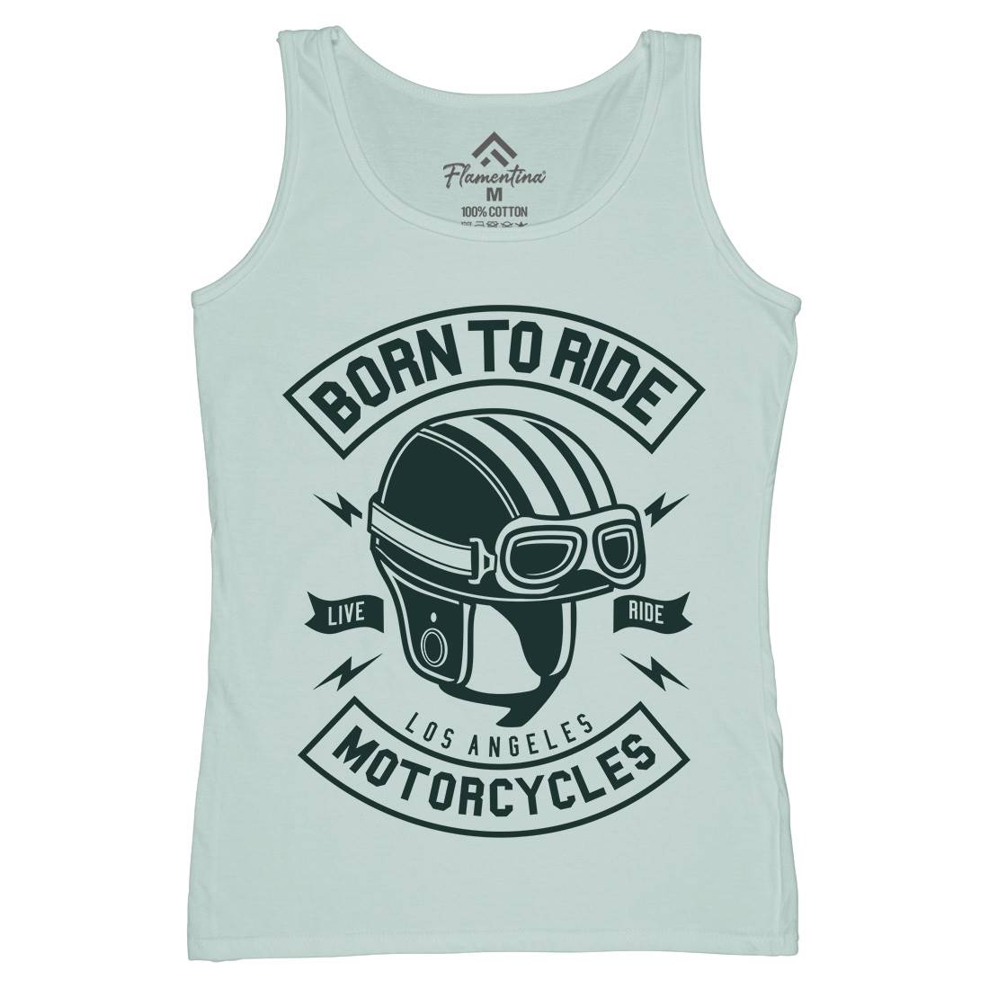 Born To Ride Womens Organic Tank Top Vest Motorcycles A212