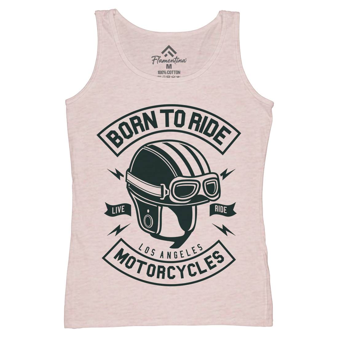 Born To Ride Womens Organic Tank Top Vest Motorcycles A212