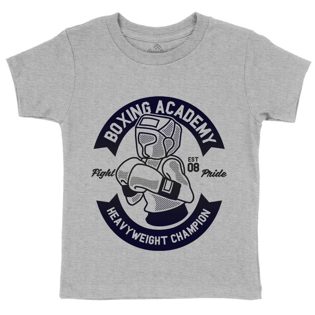 Boxing Academy Kids Organic Crew Neck T-Shirt Gym A213