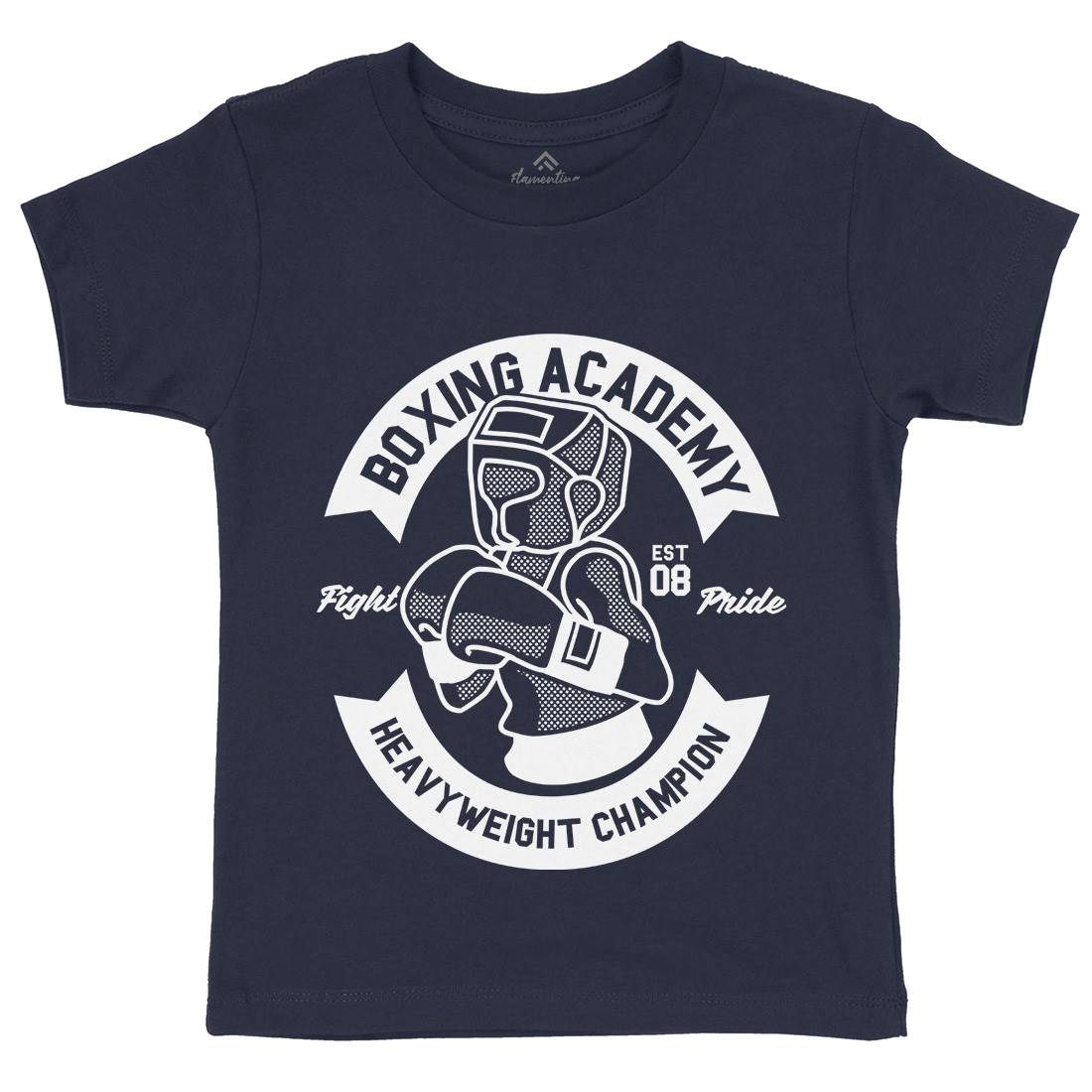 Boxing Academy Kids Organic Crew Neck T-Shirt Gym A213