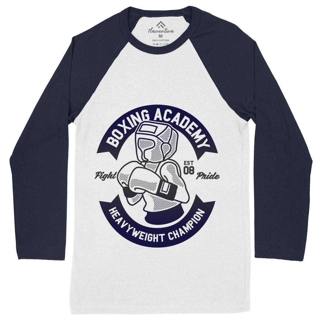 Boxing Academy Mens Long Sleeve Baseball T-Shirt Gym A213